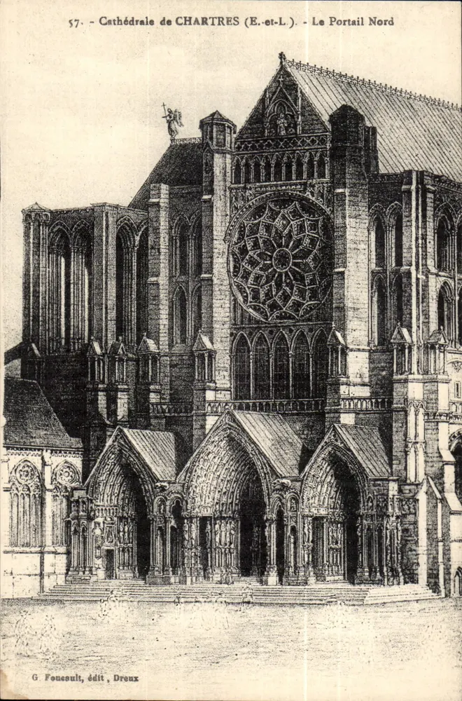 Kathedrale von CHARTRES (E.-et-L.) — Der Nordportal — G. Foucoul, Verlag Dreux - Vorderseite