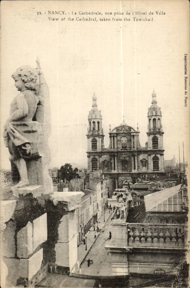 NANCY - Die Kathedrale, Blick vom Rathaus — Imprimerie Nancéenne de Nancy, Nr. 39 - Vorderseite