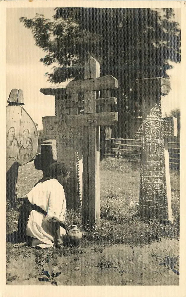 Croix sacrées à Bălcești — Vâlcea — Foto orig. J. Fischer, Sibiu — n°579 - Frente