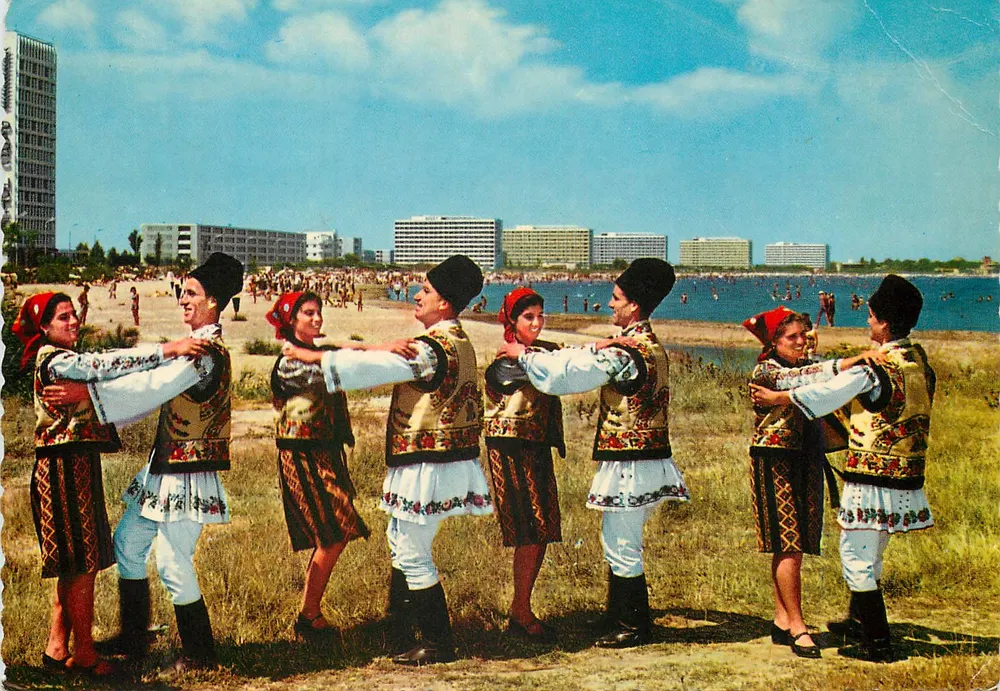 Tänzer der Nordmoldau — Mamaia — Volkstanzgruppe aus der Nordmoldau, in Mamaia — Verlag: Kallio, Nr. 1368/10 - Vorderseite
