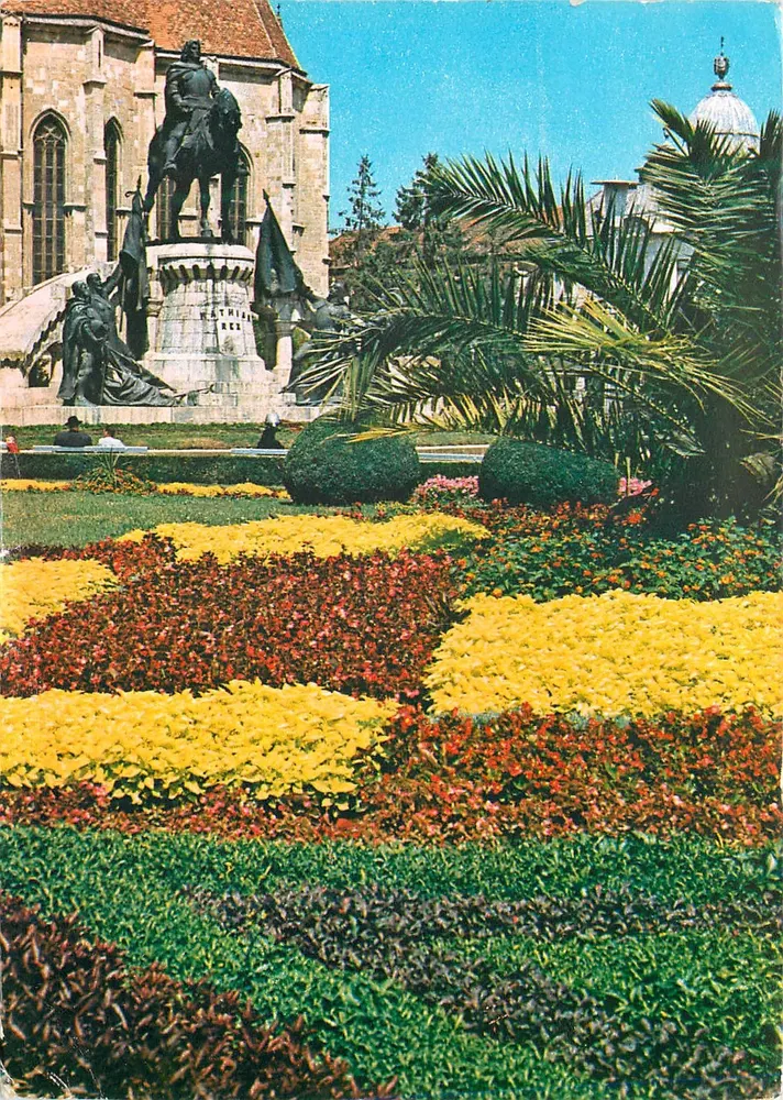 Cluj — Estátua de Matei Corvin — I.P.F.T. Cd. 3009/68 - Frente