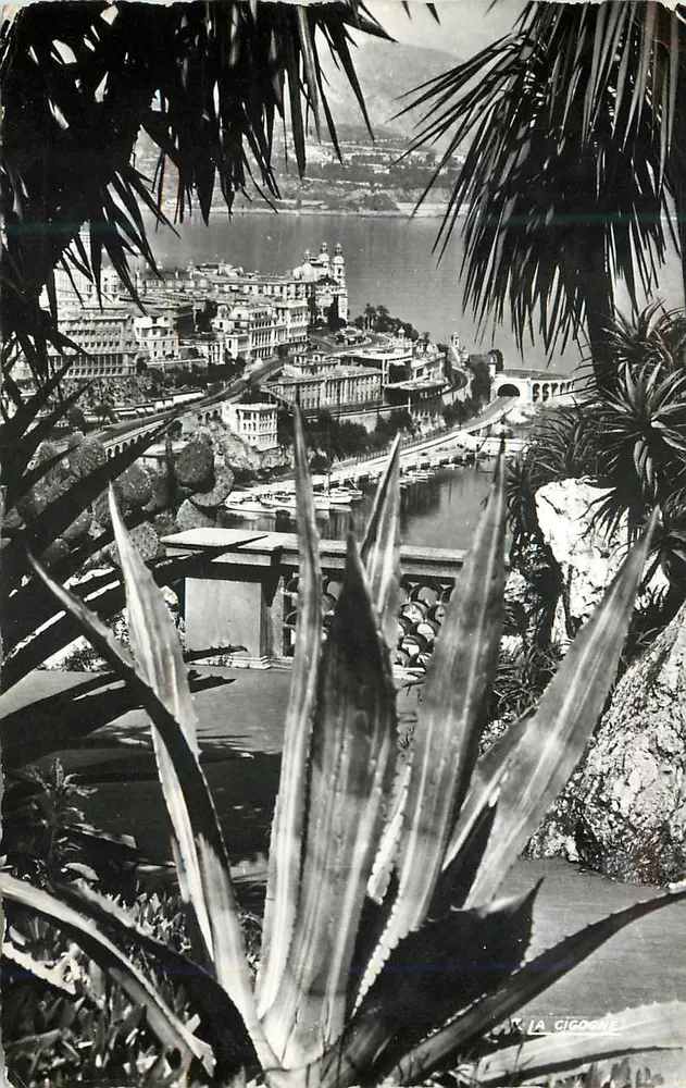 Monte-Carlo — Ansicht des Exotischen Gartens — Éditions La Cigogne - Vorderseite