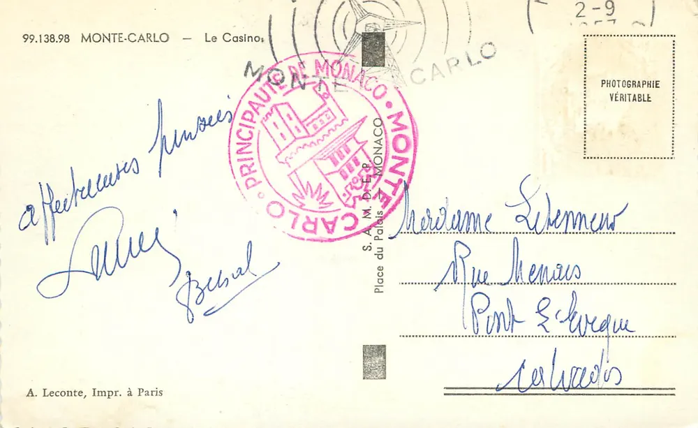 O Casino de Monte-Carlo — Vista do prédio principal — IA CIGOGNE - Verso