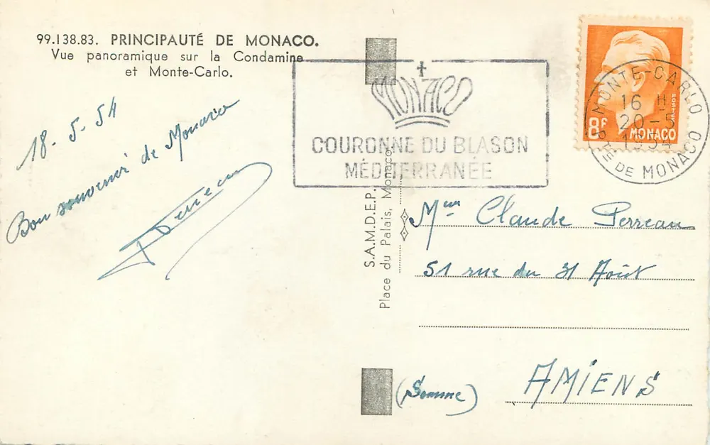 Panoramablick auf die Condamine und Monte-Carlo — IA CIGOGNE, n° 99.138.83 - Rückseite