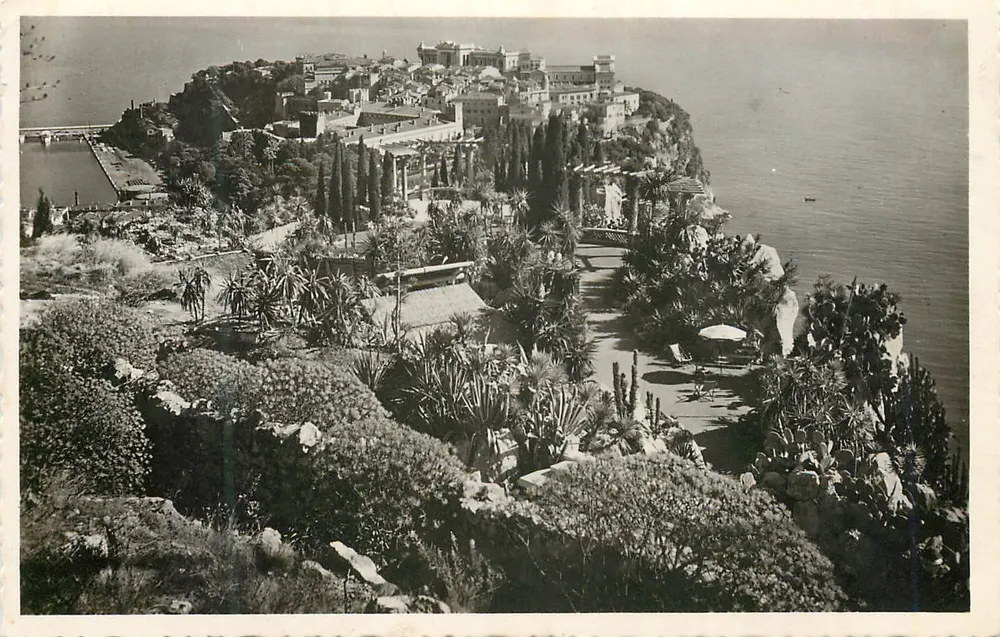 Monaco - Il Rocher e i Giardini Esotici — Edizione « La Cigogne » n°1490 - Recto
