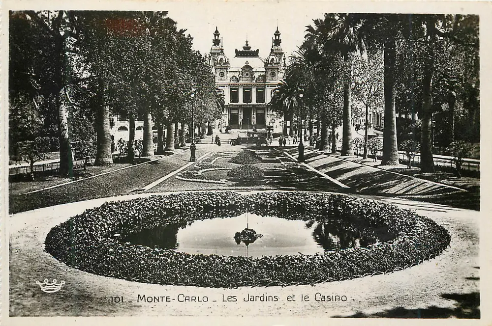 Monte-Carlo — Les Jardins et le Casino — MUNER, Photog. Editeur, Nice - Recto