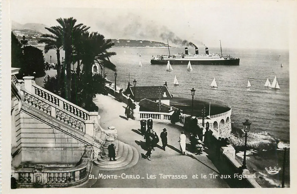 Monte-Carlo — Die Terrassen und das Schießen auf Tauben — Munter, Fotograf. Künstlerischer Verleger, Nice - Vorderseite
