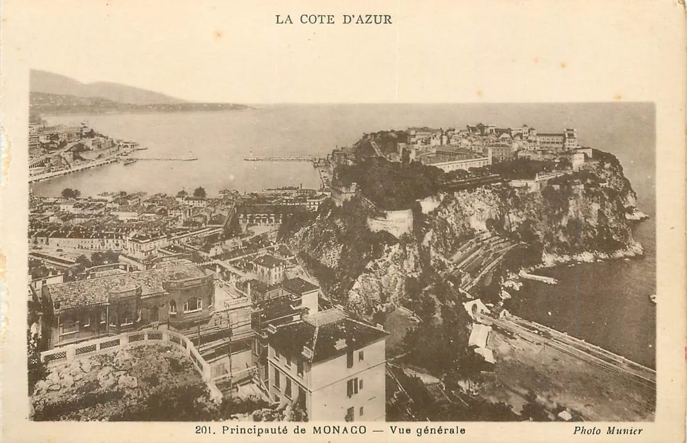 Monako — Ogólny widok — Foto Munier, n°201 - Awers