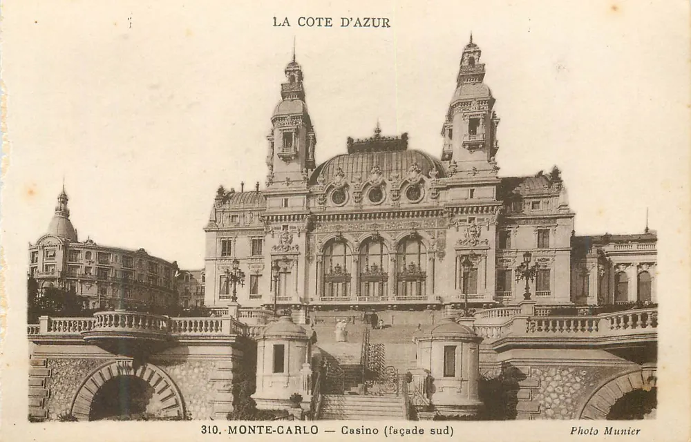 Monte-Carlo — Casino (fachada sul) — Foto Munier, n° 310 - Frente
