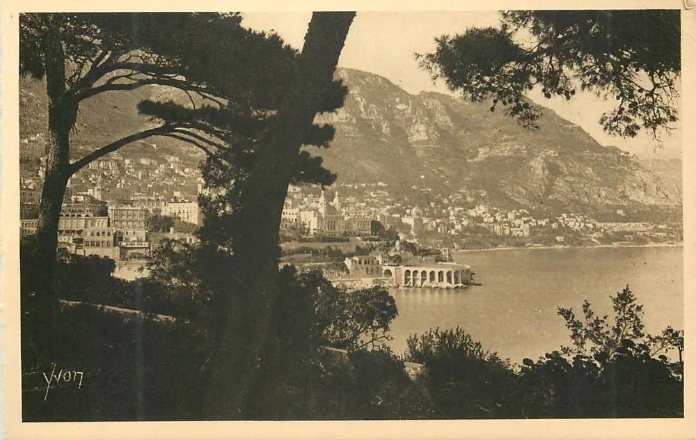 Monte-Carlo — Vue générale prise de Monaco — Éditions d'Art YVON - Recto