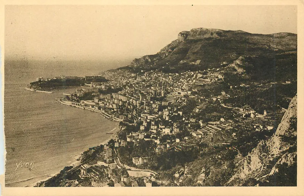 Monaco - Monte-Carlo — viewed from the Grande Corniche — Éditions d'Art YVON - Front
