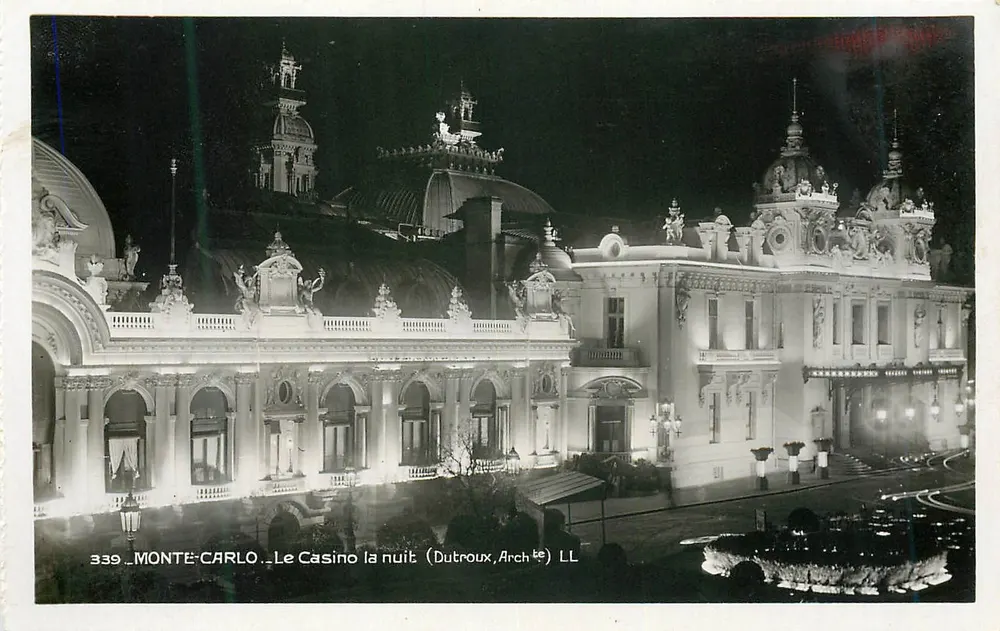 Monte-Carlo — Il Casinò di notte — Dutroux, Archite LL - Recto