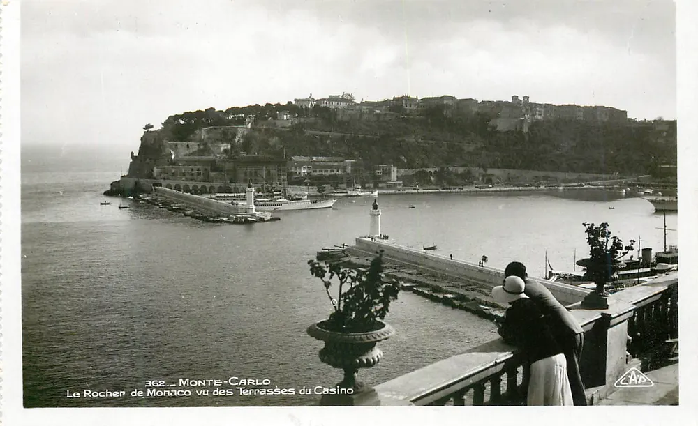 Der Felsen von Monaco von den Terrassen des Casinos aus gesehen — Monte-Carlo — Verlag CAP, Nr. 362 - Vorderseite