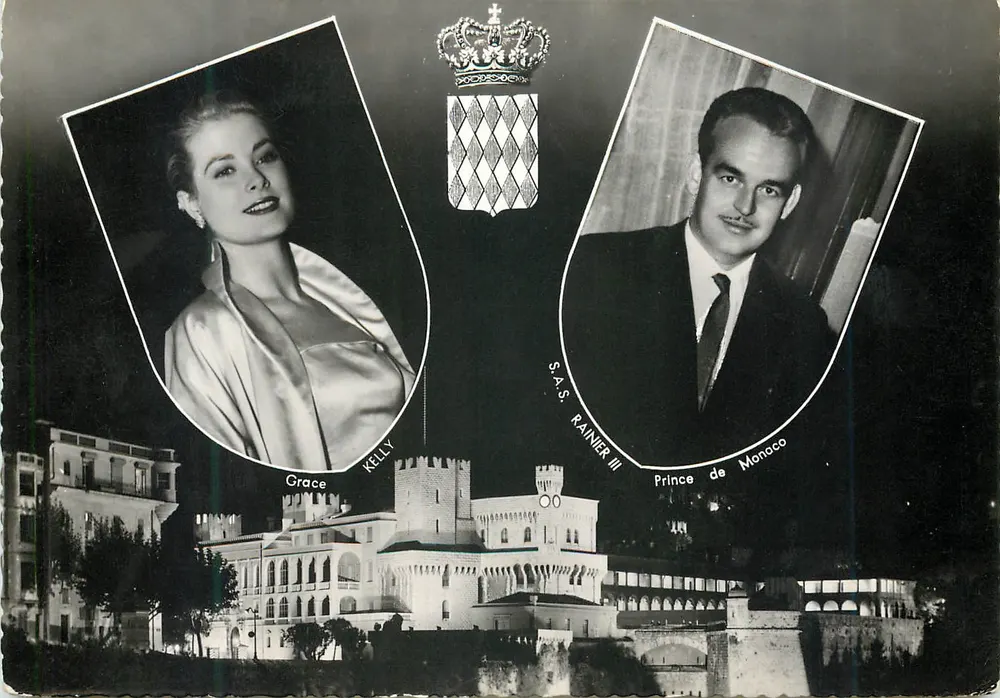Grace Kelly — SAS Rainier III Príncipe de Mônaco — Castelo de Mônaco - Frente