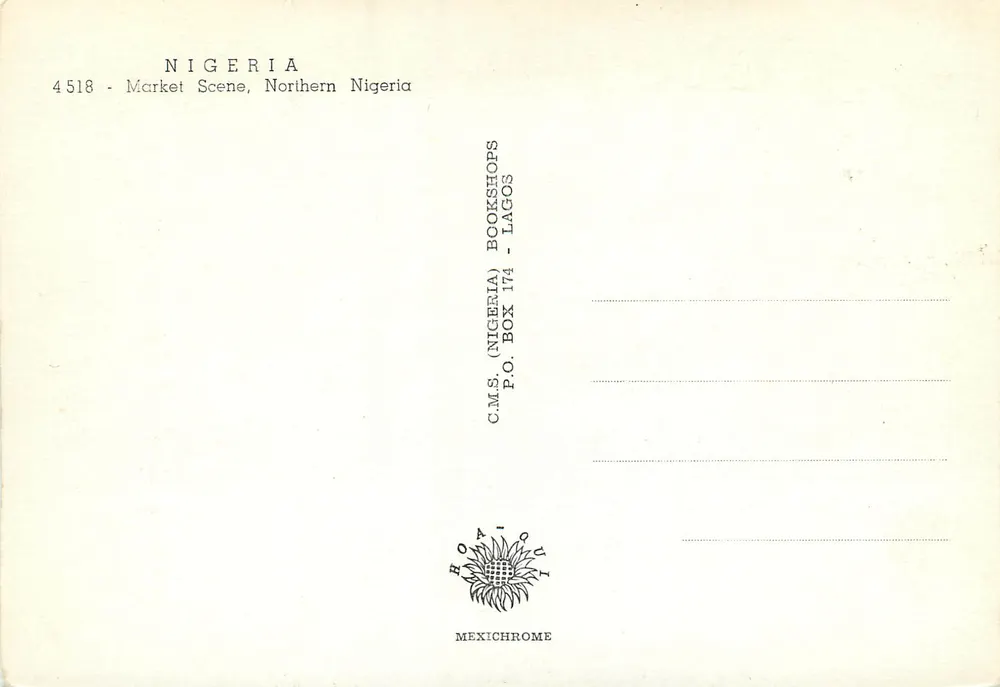 Markt — Szene aus dem Norden Nigerias — Verlag: C.M.S. (Nigeria) Lagos - Rückseite