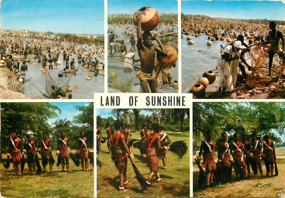 Feesten en visserij — Land of Sunshine — Viewcards Ltd. N° 25373 - Voorkant