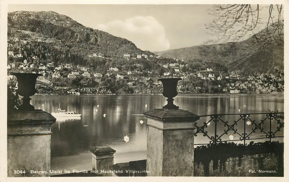 Bergen — Aussicht von Florida in Richtung Haukeland Villakvarter — Fol. Normann, n° 3044 - Vorderseite