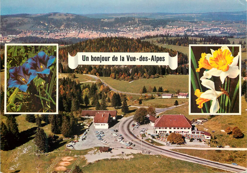 Vue-des-Alpes — Vue aérienne — Éditions R. Jeanneret-Danner, n°4043 - Recto