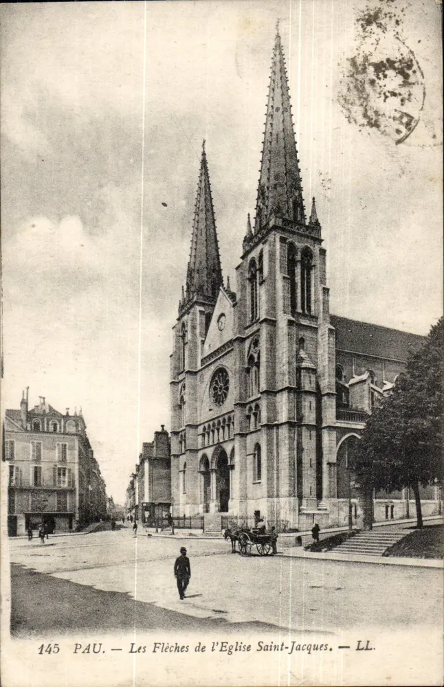 Pau — De Pijlers van de Kerk van Sint Jacobus — LL. n°145 - Voorkant