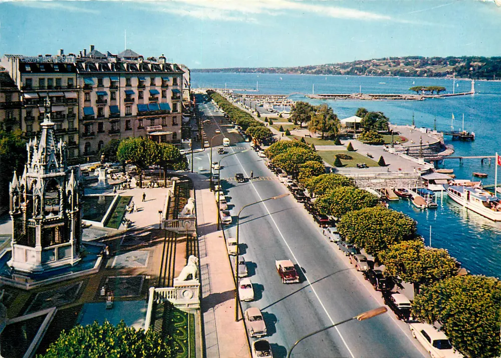 Genf — Quai du Mont-Blanc und das Brunswick-Denkmal — Éditions Ager - Vorderseite