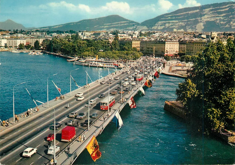 Genebra — Ponte do Mont-Blanc — Éditions Jaeger & Cie - Frente