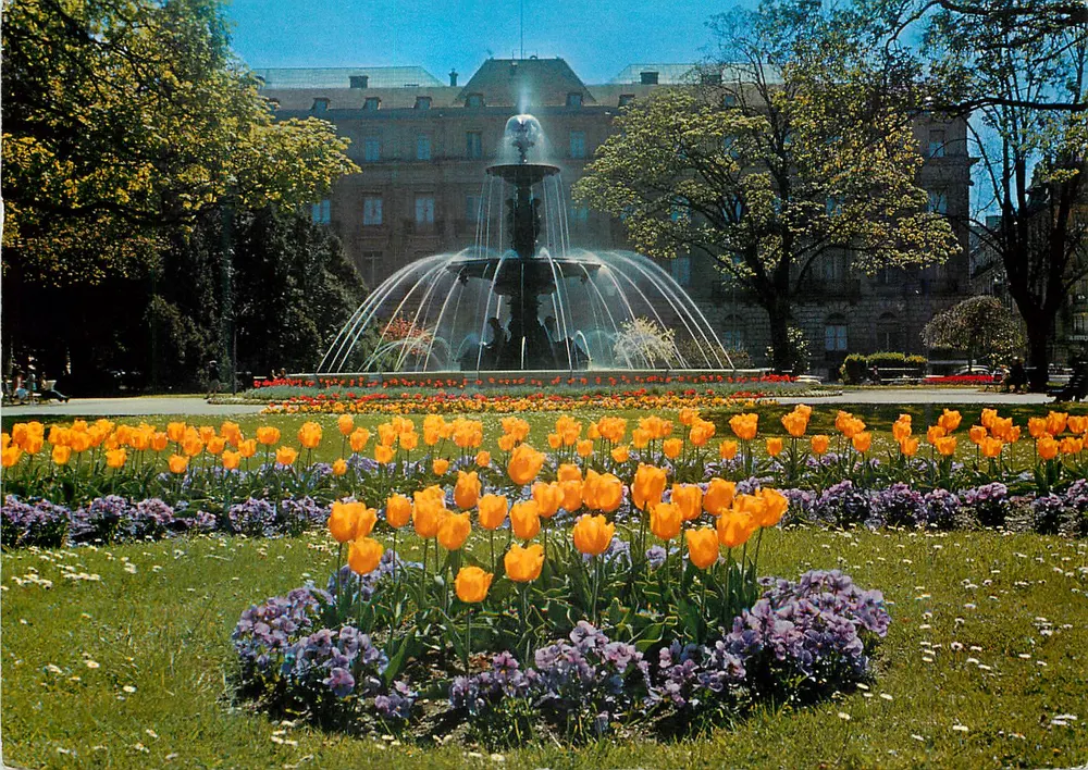 La Fontaine du Jardin Anglais — Genève — Bovey & Cie, Éditeurs, n° 3051 - Recto