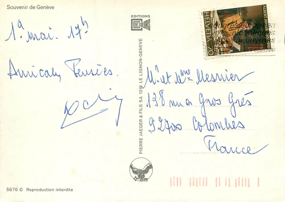 Geneva — Lembrete de Genebra — Éditions Coloris - Verso