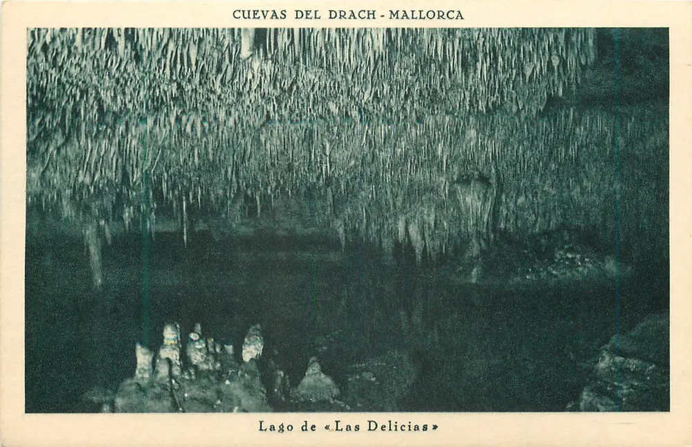 Cuevas del Drach - Mallorca — See von «Las Delicias» — HUECOGRABADO - BARCELONA - Vorderseite