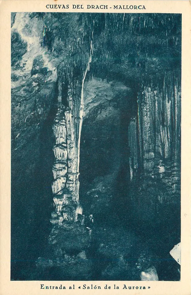 Cuevas del Drach - Mallorca — Eingang zum «Salón de la Aurora» — Huecobrabadó - Muiembrú - Barcelona - Vorderseite