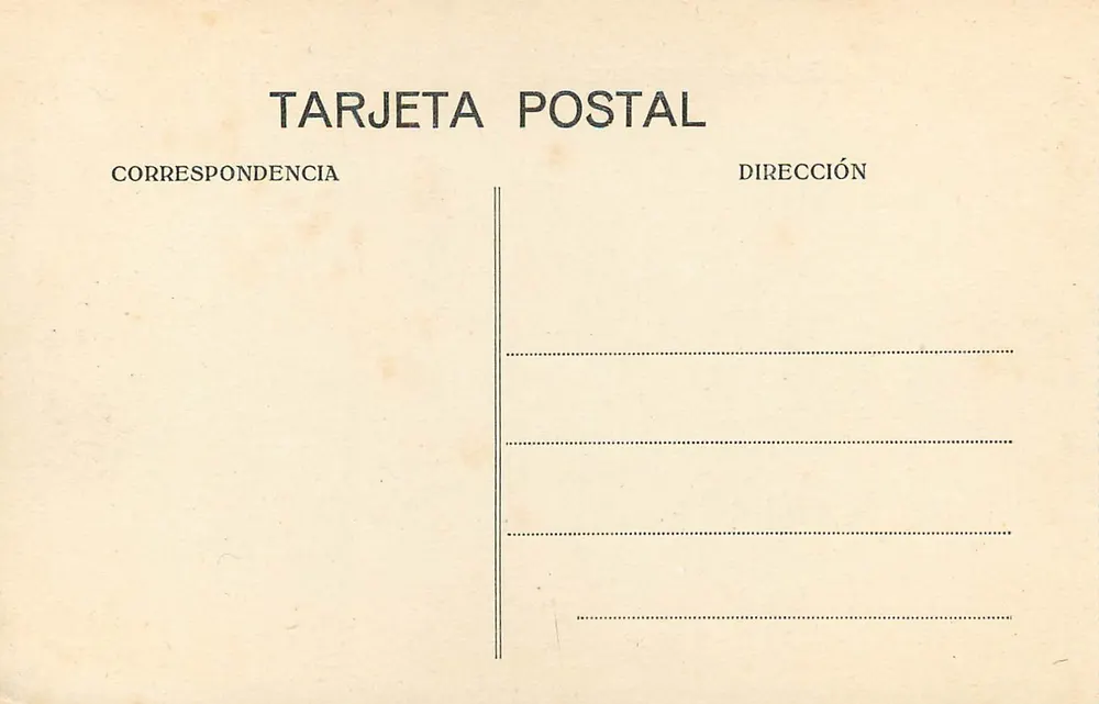 Madrid — Praça de Castelar — editor desconhecido, n° de série 68 - Verso