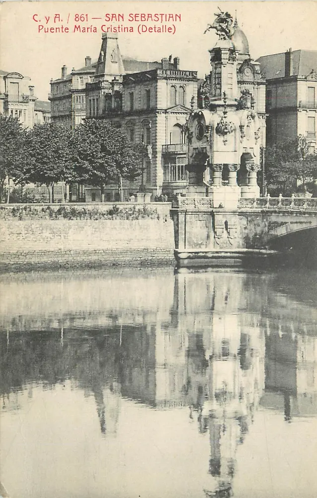 San Sebastián — Brücke María Cristina (Detail) — C. y A. / 861 - Vorderseite