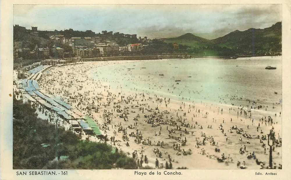 San Sebastián - Praia da Concha — Edic. Arribas n°161 - Frente