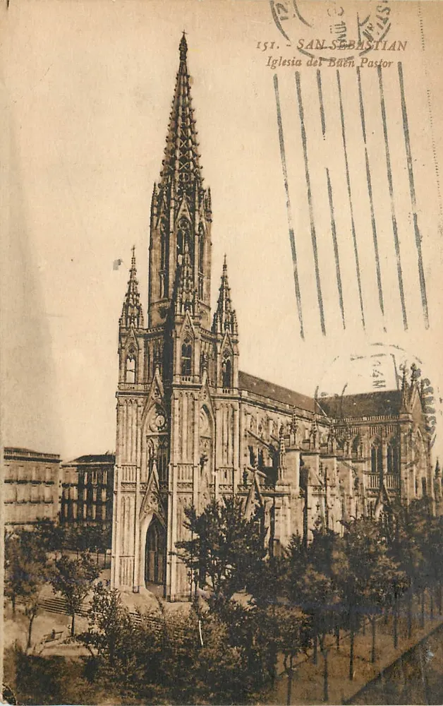 Iglesia del Buen Pastor — San Sebastián — Éditeur G. Galarraga, n° 151 - Recto