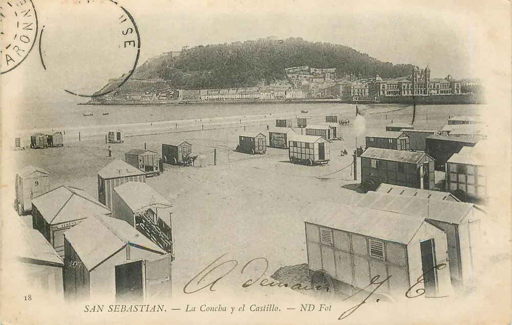 San Sebastián — La Concha y el Castillo — ND Fot - Frente