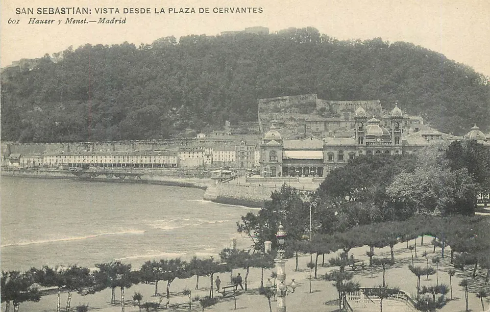 San Sebastián: Ausblick von der Plaza de Cervantes — Hauser y Menet, Madrid, Nr. 601 - Vorderseite