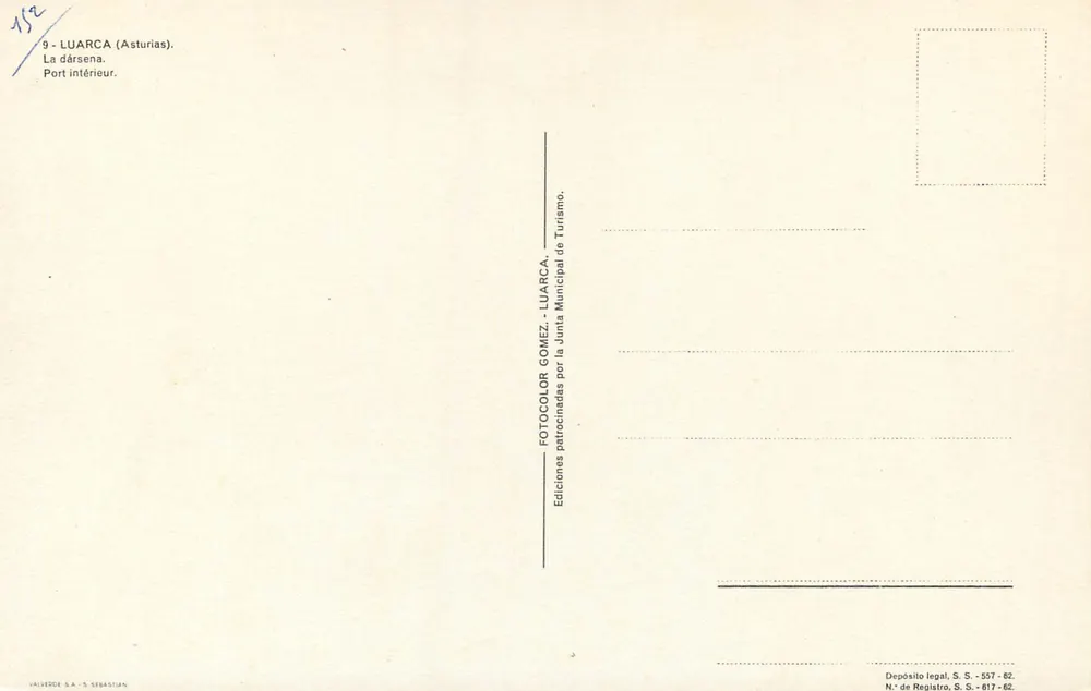 Luarca (Asturias) — Binnenhaven — Uitgave Valuedor S.A. - S. Sebastián - Achterkant
