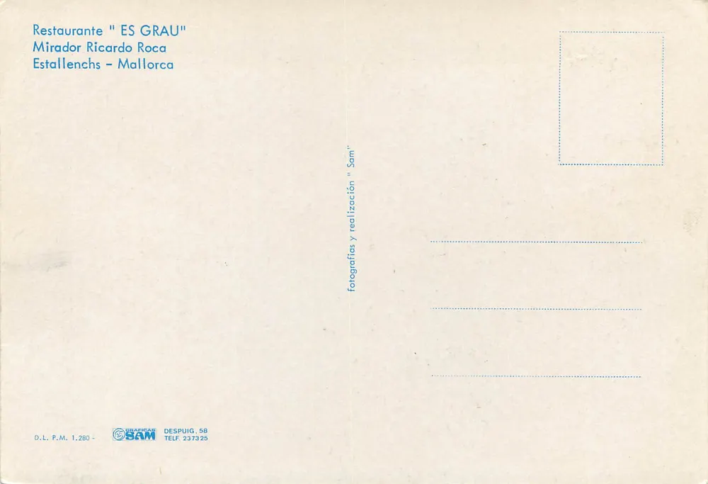 Vue du restaurant 'ES GRAU' — Mirador Ricardo Roca — Estallencs, Majorque - Verso