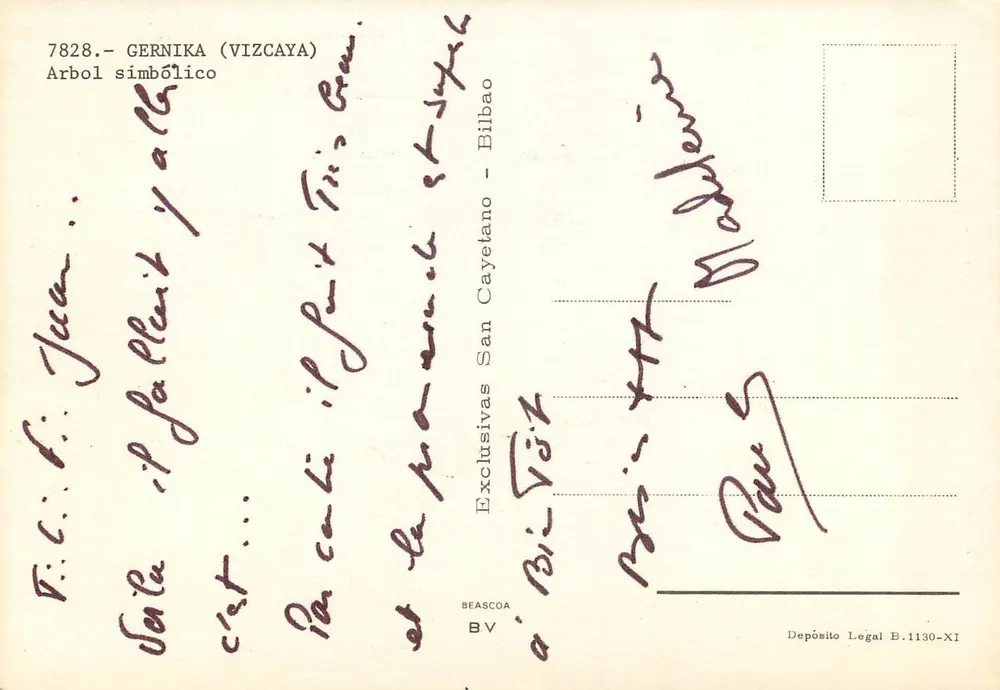 Albero simbolico di Gernika — Gernika (Vizcaya) — Exclusivas San Cayetano - Verso