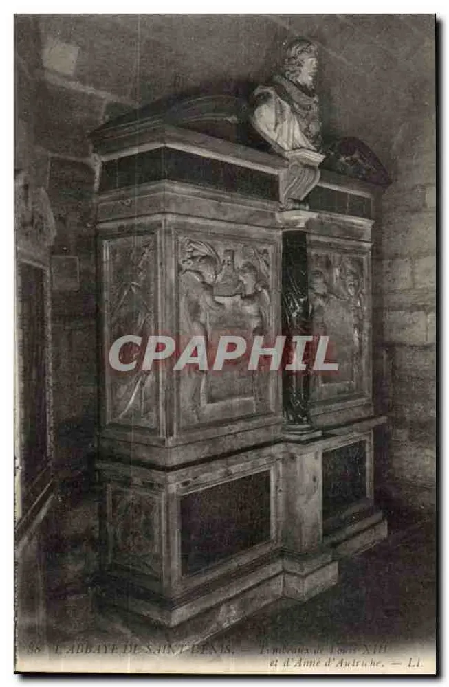 Die Abtei Saint-Denis — Gräber von Ludwig XIII. und Anne von Österreich — L.I. - Vorderseite