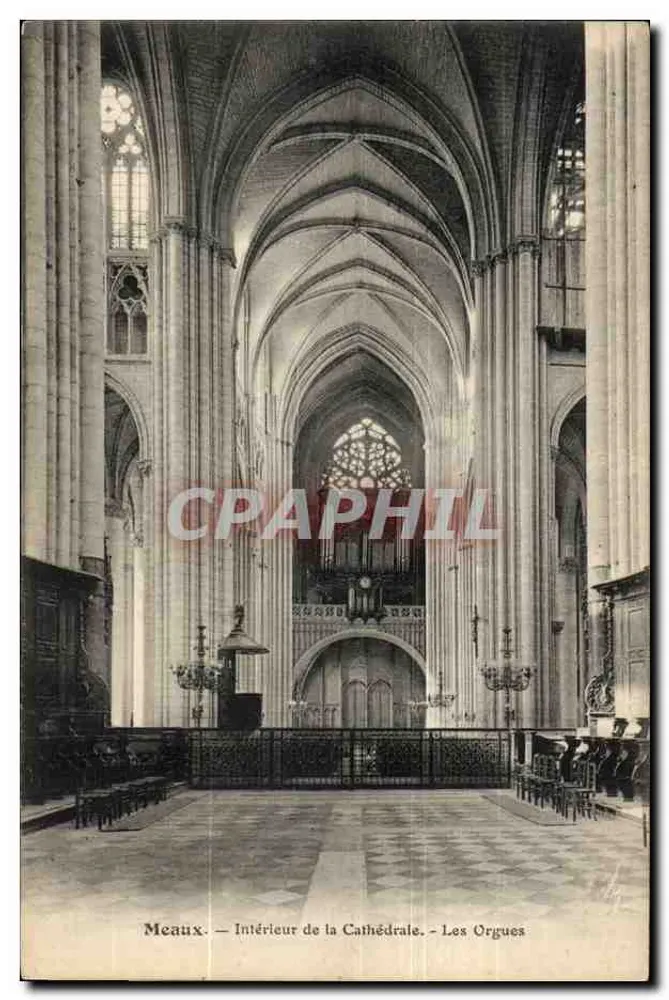 Meaux — Intérieur de la Cathédrale — Les Orgues - Recto