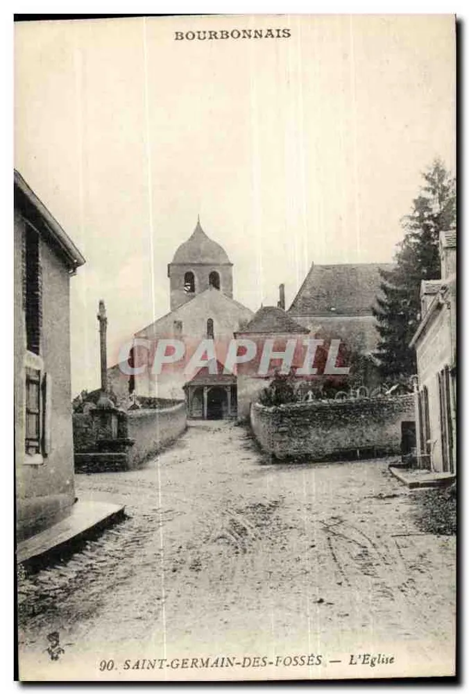 Saint-Germain-des-Fossés — L'Église — Éditeur Bourbonnais, n°90 - Recto