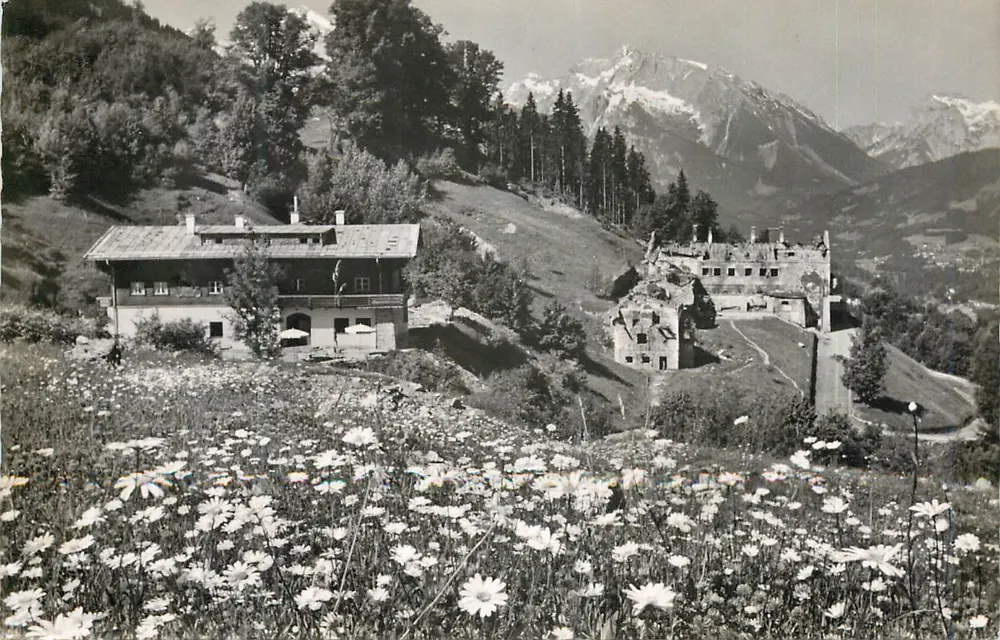 Hotel Türken, Obersalzberg 1000 m — mit der Ruine des Hitlerschlosses — Verlag Ernst Baumann, n° 278 - Vorderseite