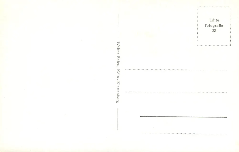 Köln nad Rynem — Katedra Domu, widok z południa — Walter Bales, Kölner-Klettenberg, n°23 - Rewers