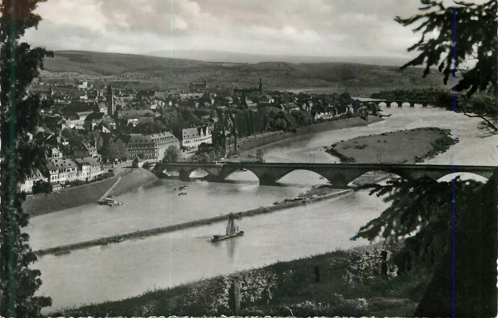 Trier, vista do Weisshaus — editor Niko Haas, série T 651 - Frente