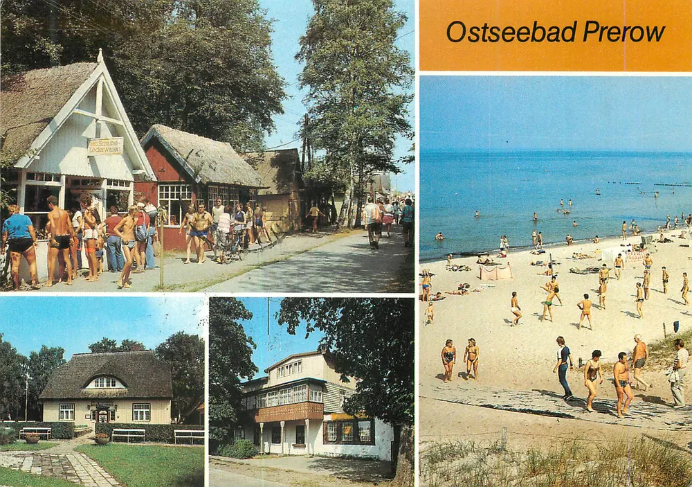 Ostseebad Prerow — praia e edifícios — Farbfotos: Dittmann, Rostock - Frente