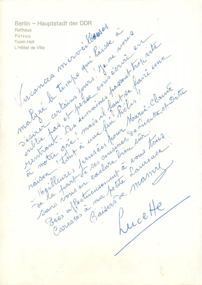 Berlin – Hauptstadt der DDR – Rathaus – Das Rathaus - Rückseite
