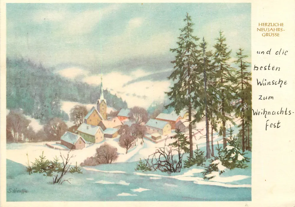 बर्फ से ढका गांव — एस. श्वॉफ़ — प्रकाशक वीईबी बिल्ड अंड एमाइट-रीचेनबैच - आगे