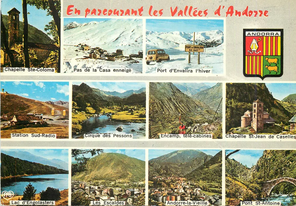 En parcourant les Vallées d'Andorre — Andorre-la-Vieille, Andorre, éditeur APA - Recto