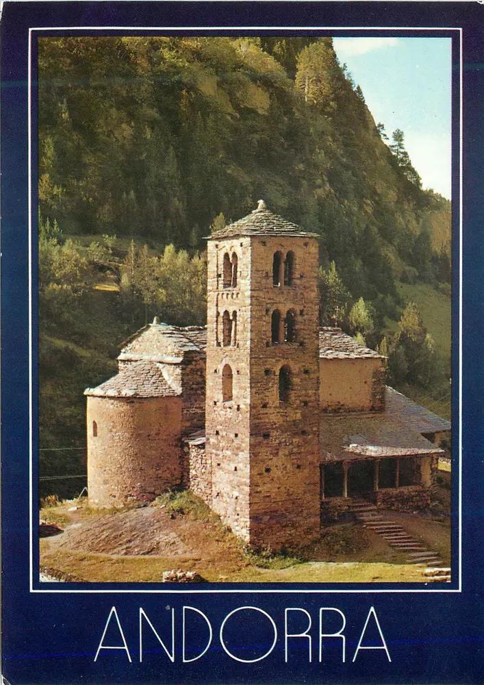 Église romane de Saint-Jean de Caselles — Andorre — éditeur APA-ANDORRA, n° 100 R 58 - Recto