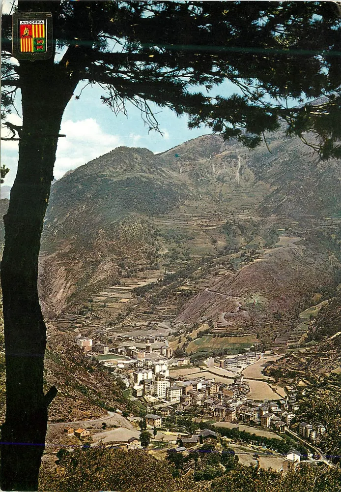 Andorra — Vista panorâmica do vilarejo — Editor Comercial Escudo de Oro, n° 3525 - Frente